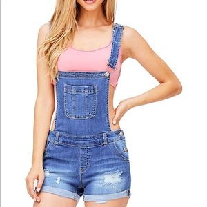 juniors denim overalls